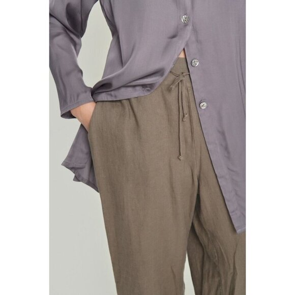 Bitte Kai Rand Lazy Linen Straight Pants Womens Size M Lagenlook Miniimalist NEW - Picture 2 of 10